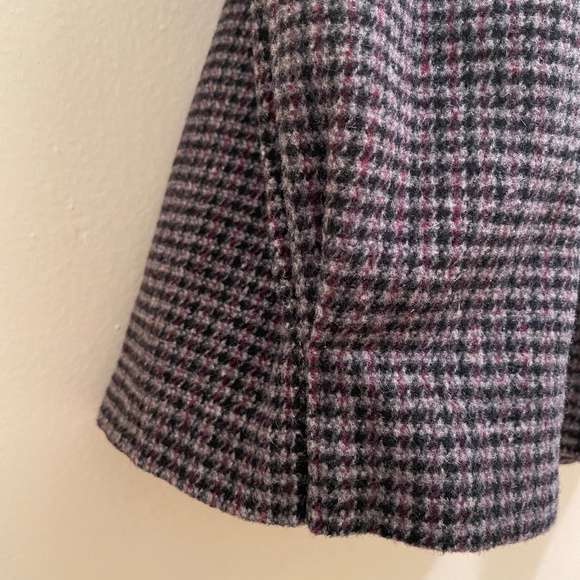New Japanese Plaid and Pleated wool Skort, paper bag waist size 26, high waisted - Picture 4 of 11
